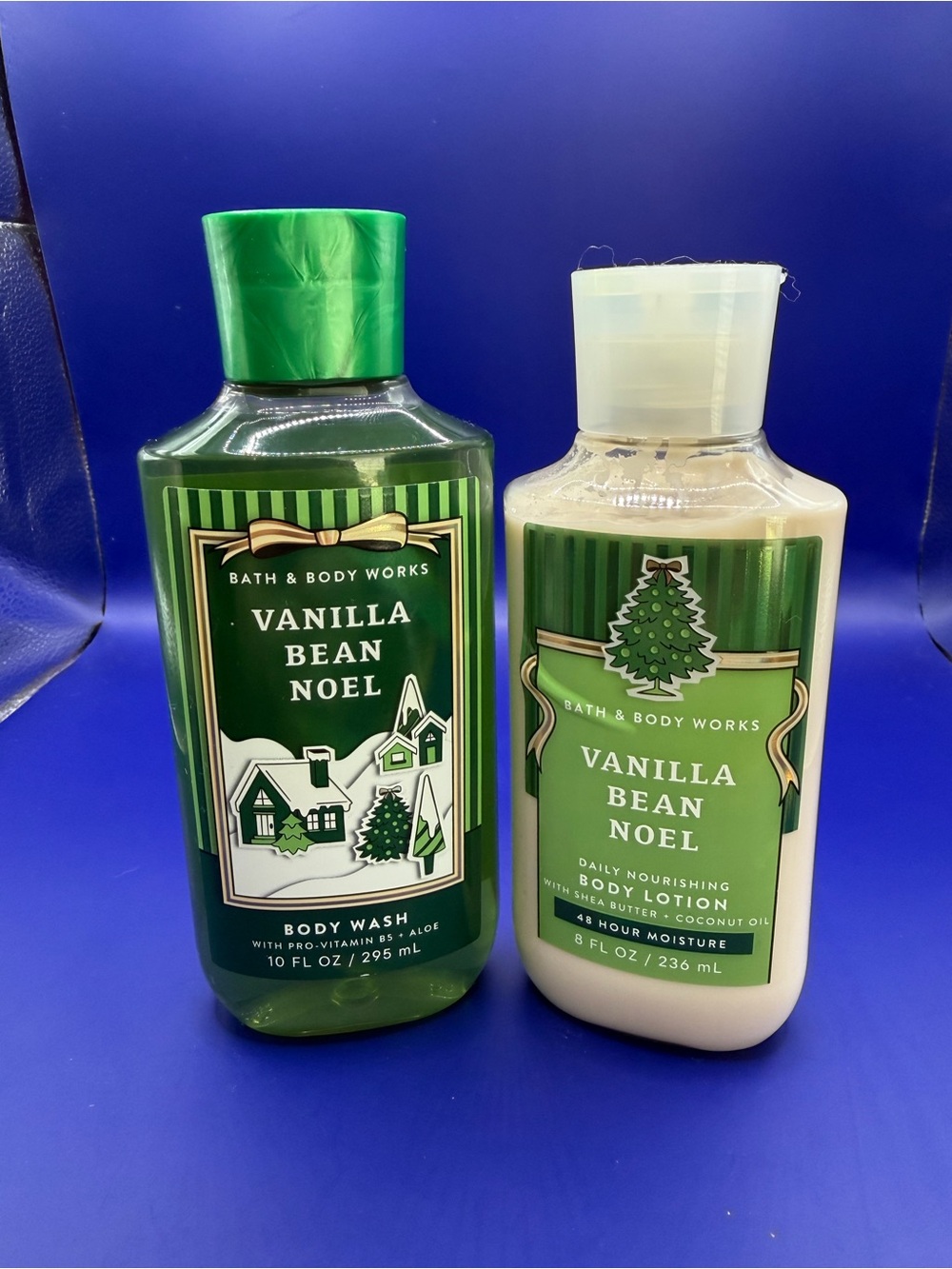 Bath & Body Works Vanilla Bean Noel Body Wash & Body Lotion
